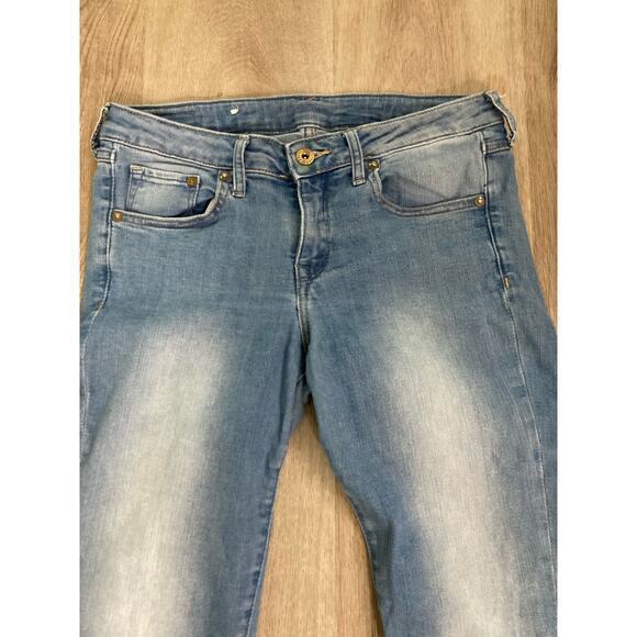 H&M Women's Super Skinny‎ Stretch Jeans Blue Size 28 Zip Fly Denim - Picture 4 of 10